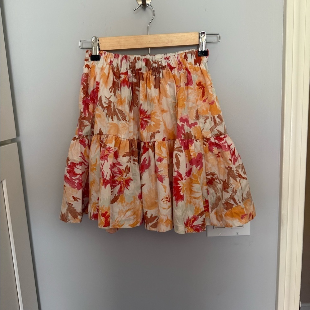 Abercrombie & Fitch Multicolor Floral A-Line Skirt